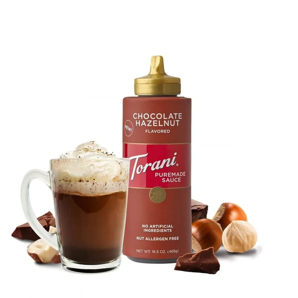 Torani Chocolate Hazlenut Puremade Sauce,4 Bottles